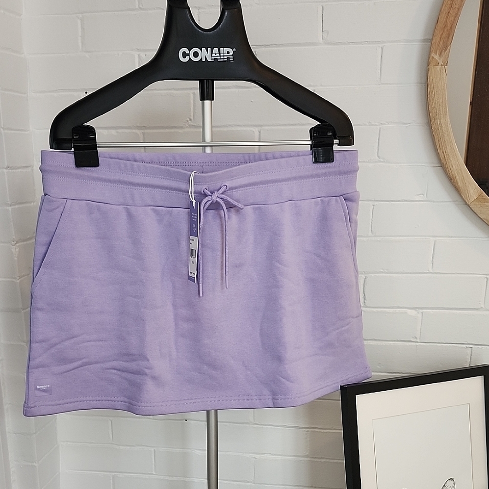 Lavender Drawstring Casual Skirt - Unbranded